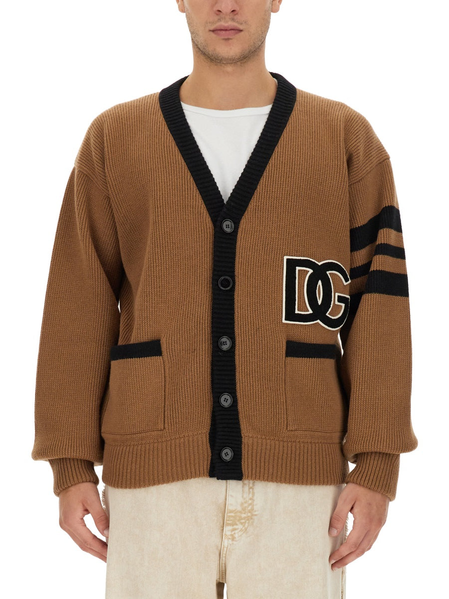 DOLCE & GABBANA Regular Fit Wool Cardigan - FW23 Collection, Size L