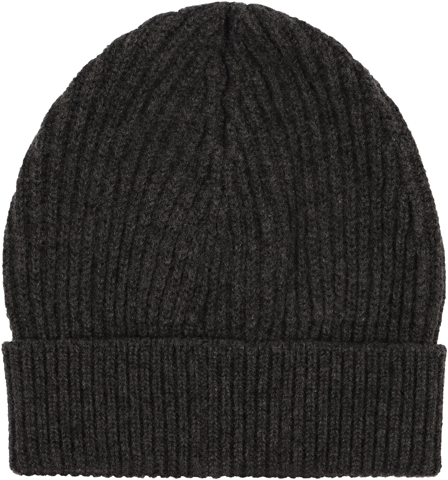 DOLCE & GABBANA Ribbed Knit Beanie with Front Logo Patch