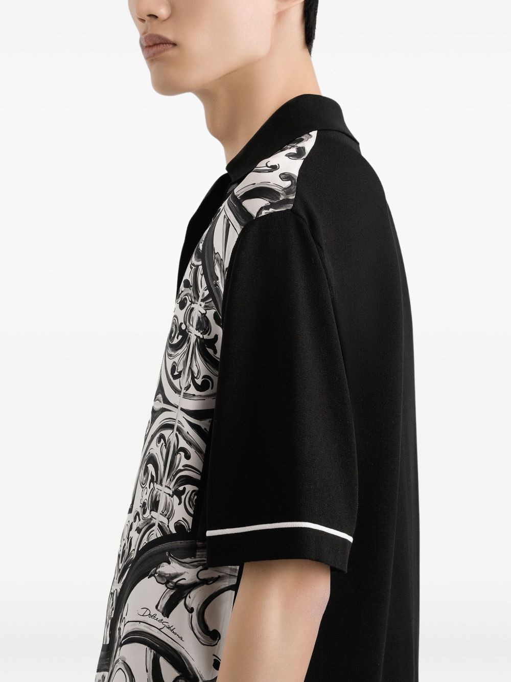 DOLCE & GABBANA Majolica-Print Oversized Shirt - Size S