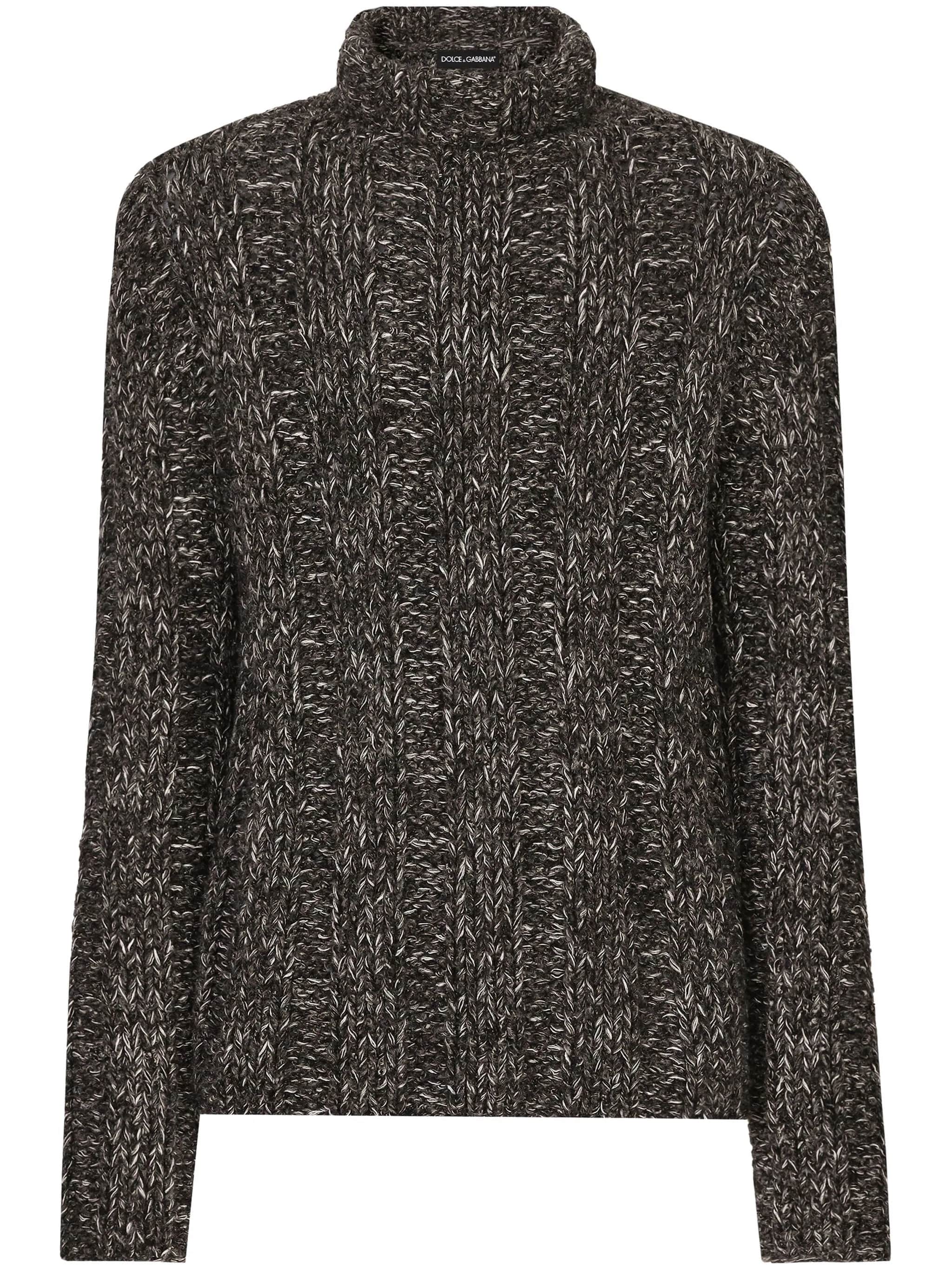 DOLCE & GABBANA Stylish Multicolor Wool Silk Turtleneck for Men