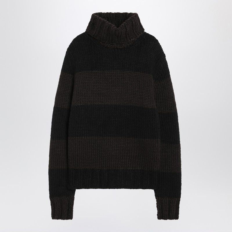 DOLCE & GABBANA Striped Wool-Blend Turtleneck Sweater