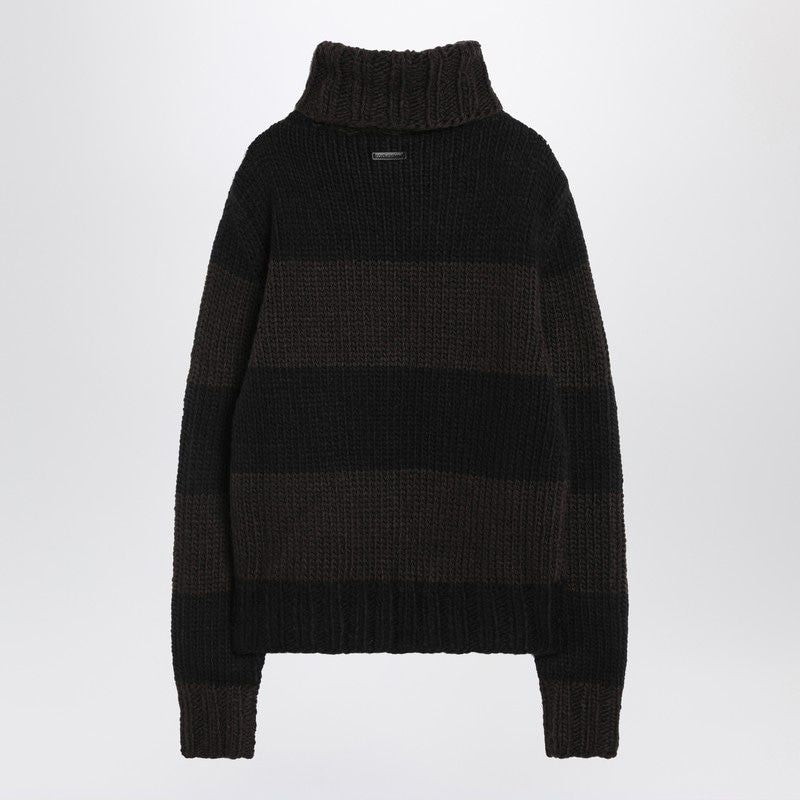 DOLCE & GABBANA Striped Wool-Blend Turtleneck Sweater
