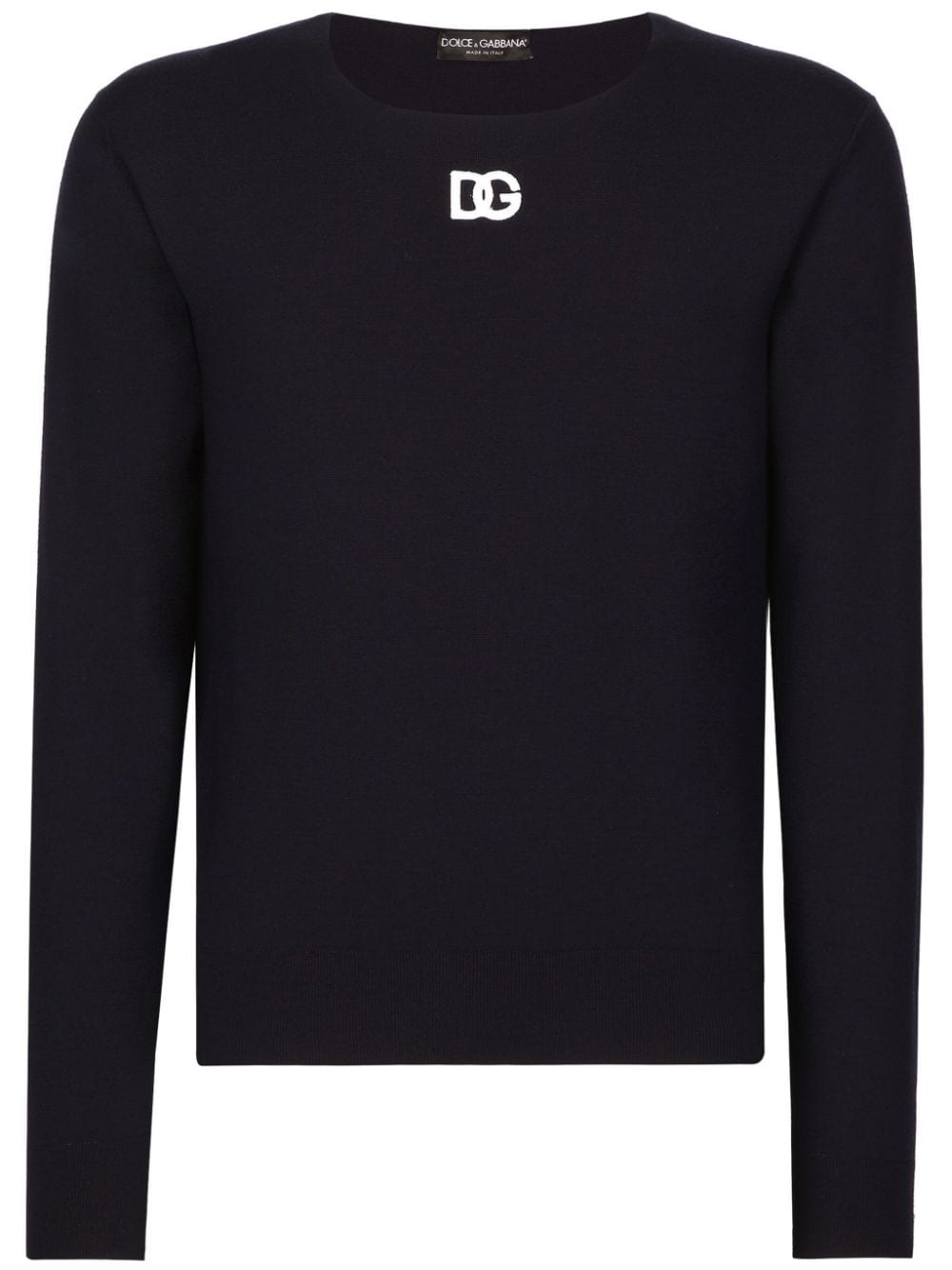 DOLCE & GABBANA Embroidered Virgin Wool Sweater for Men