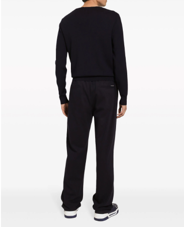 DOLCE & GABBANA Embroidered Virgin Wool Sweater for Men