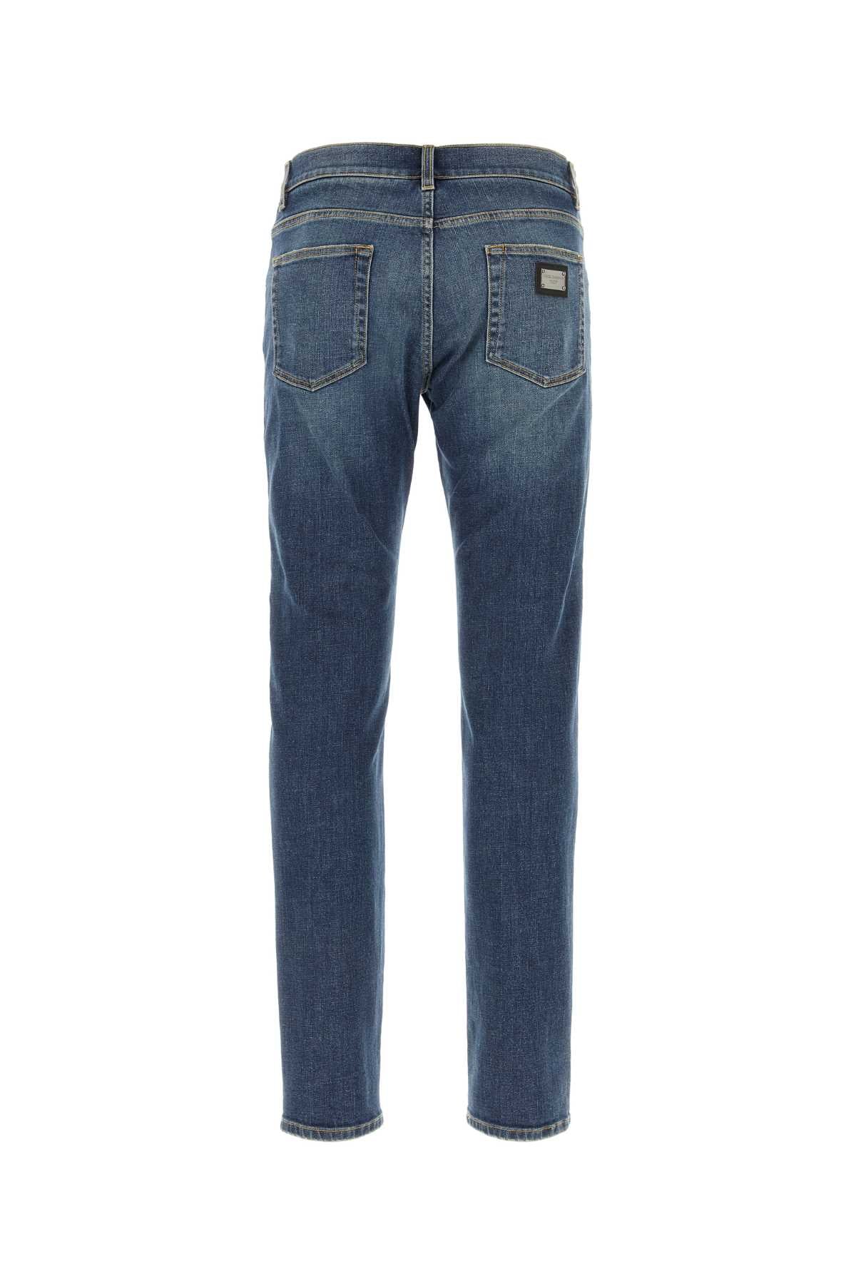 DOLCE & GABBANA Combined Colour Cotton Jeans for Men
