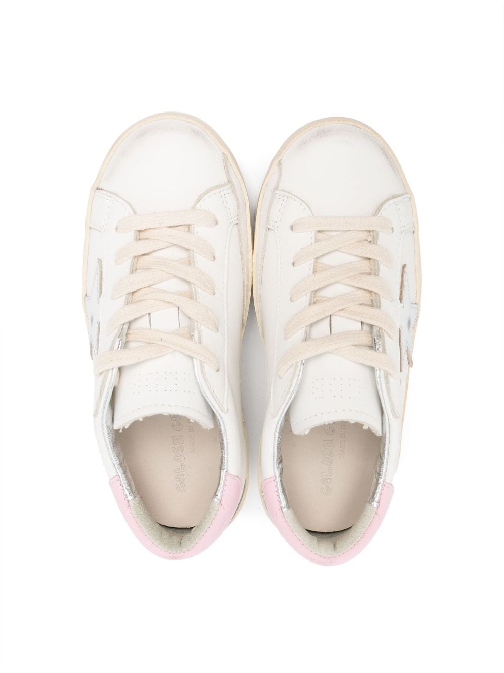 GOLDEN GOOSE KIDS Mini Superstar Leather Sneakers for Girls