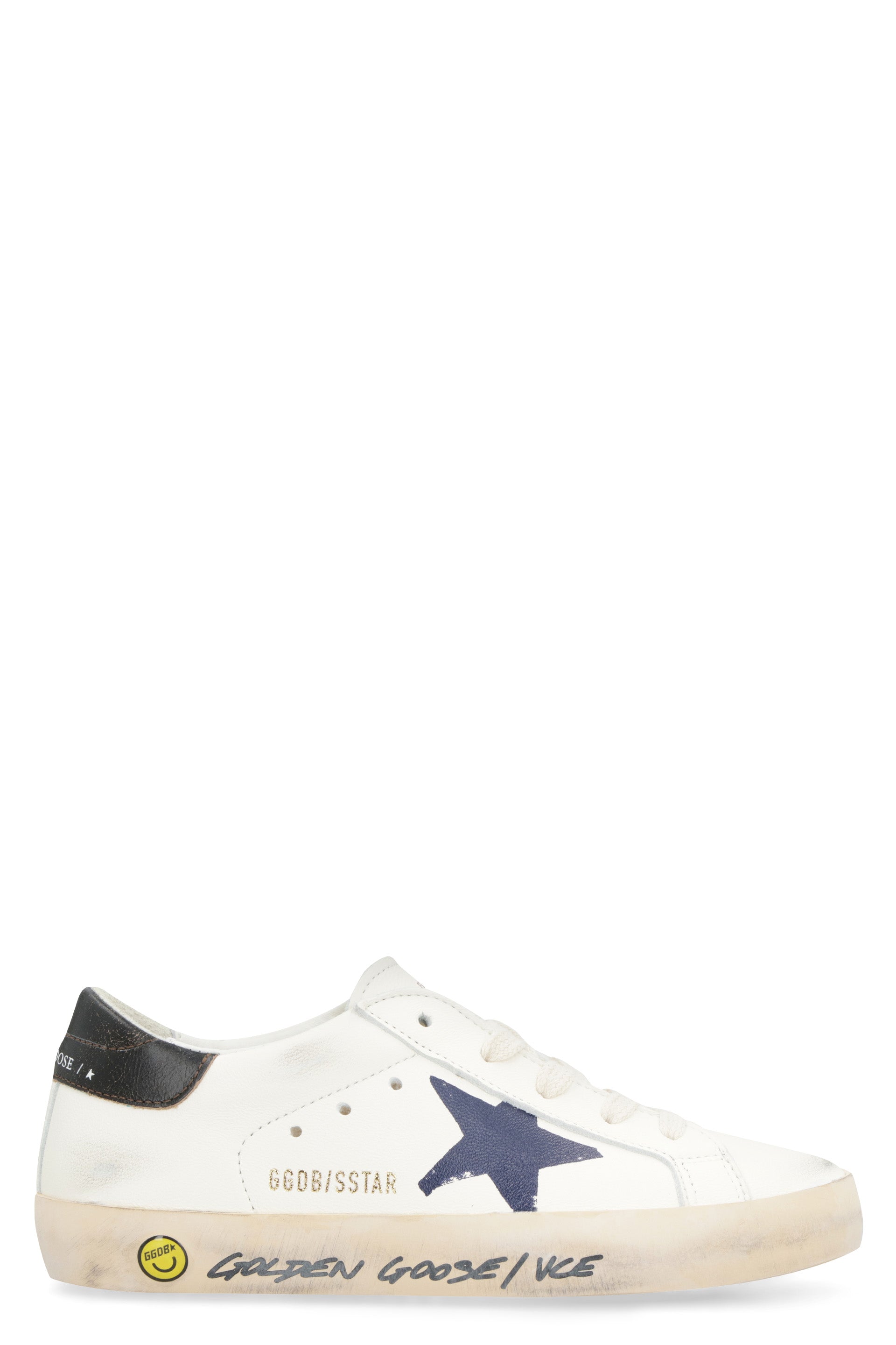 GOLDEN GOOSE KIDS Mini Superstar Leather Low-Top Sneakers