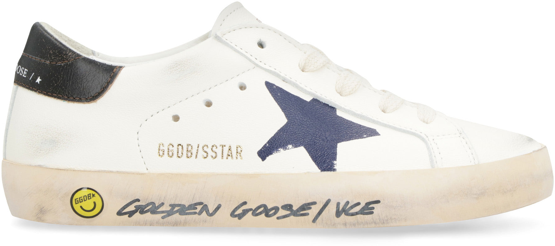GOLDEN GOOSE KIDS Mini Superstar Leather Low-Top Sneakers