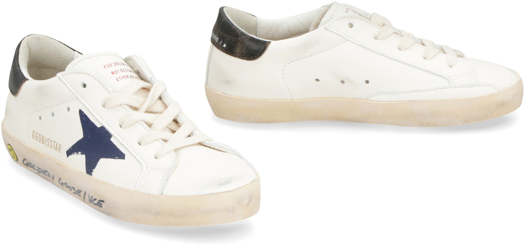 GOLDEN GOOSE KIDS Mini Superstar Leather Low-Top Sneakers