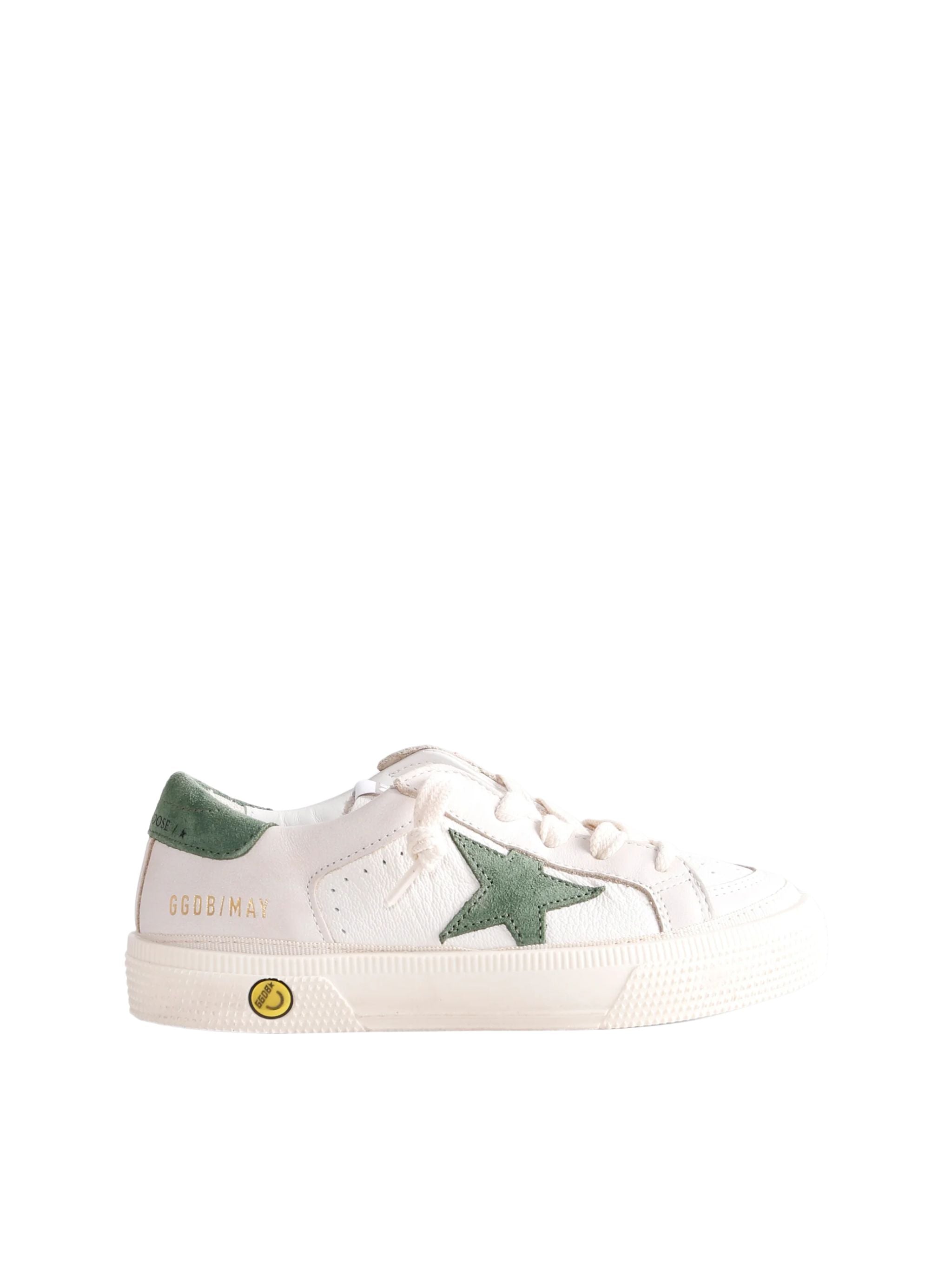 GOLDEN GOOSE KIDS Mini Double Quarter Nappa and Leather Upper Sneakers with Suede Star and Heel