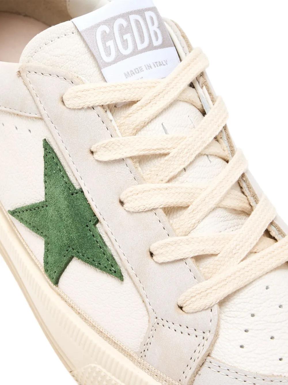 GOLDEN GOOSE KIDS Mini Double Quarter Nappa and Leather Upper Sneakers with Suede Star and Heel