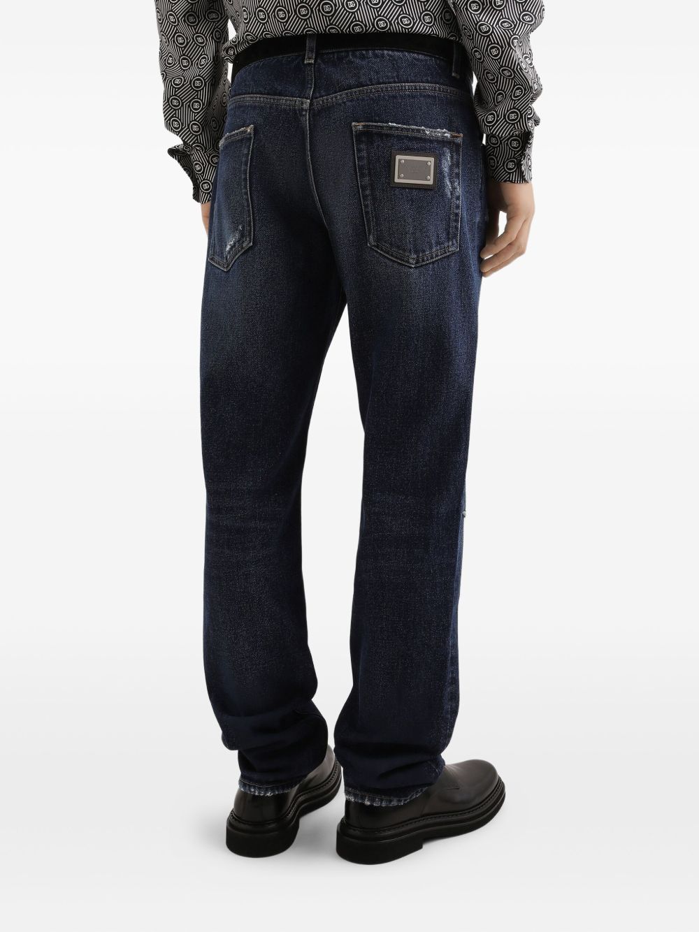 DOLCE & GABBANA Loose Fit Distressed Jeans