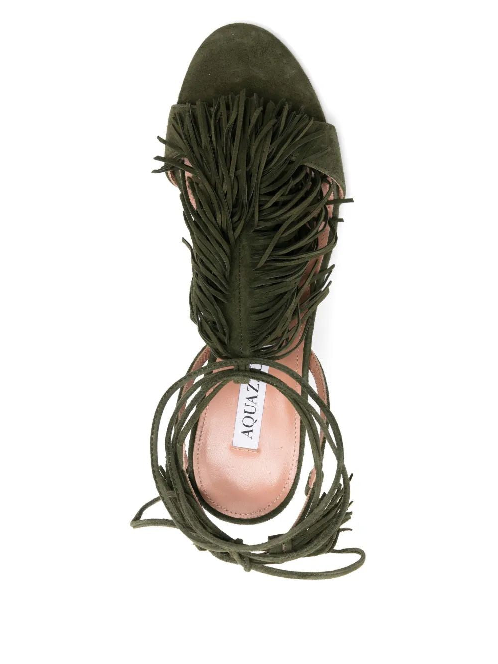 AQUAZZURA Elegant Suede Sandal 85 for Women