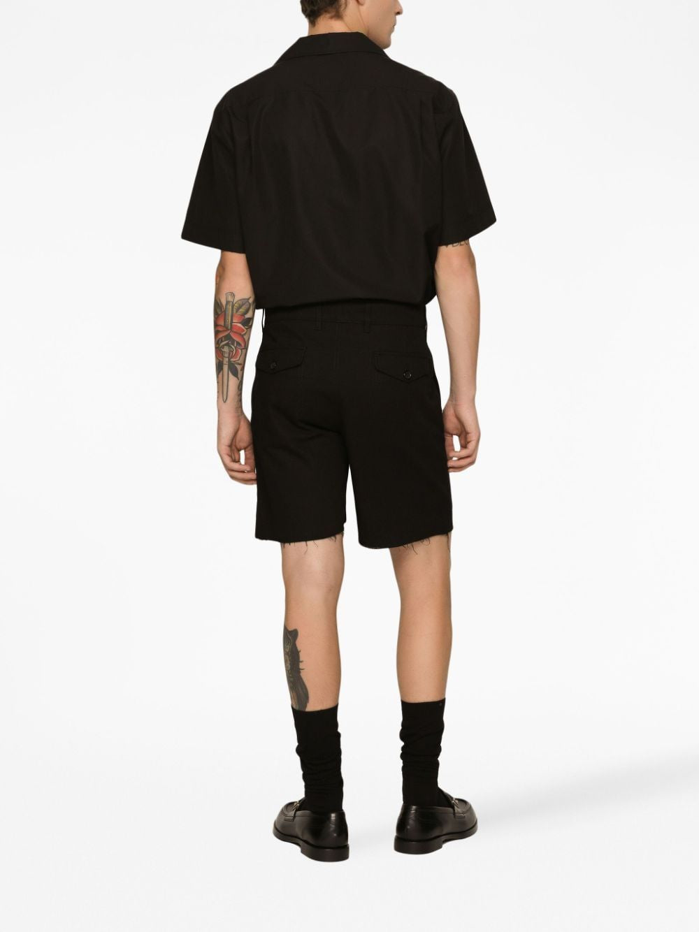 DOLCE & GABBANA Men's Stretch Cotton Pants with Branded Tag