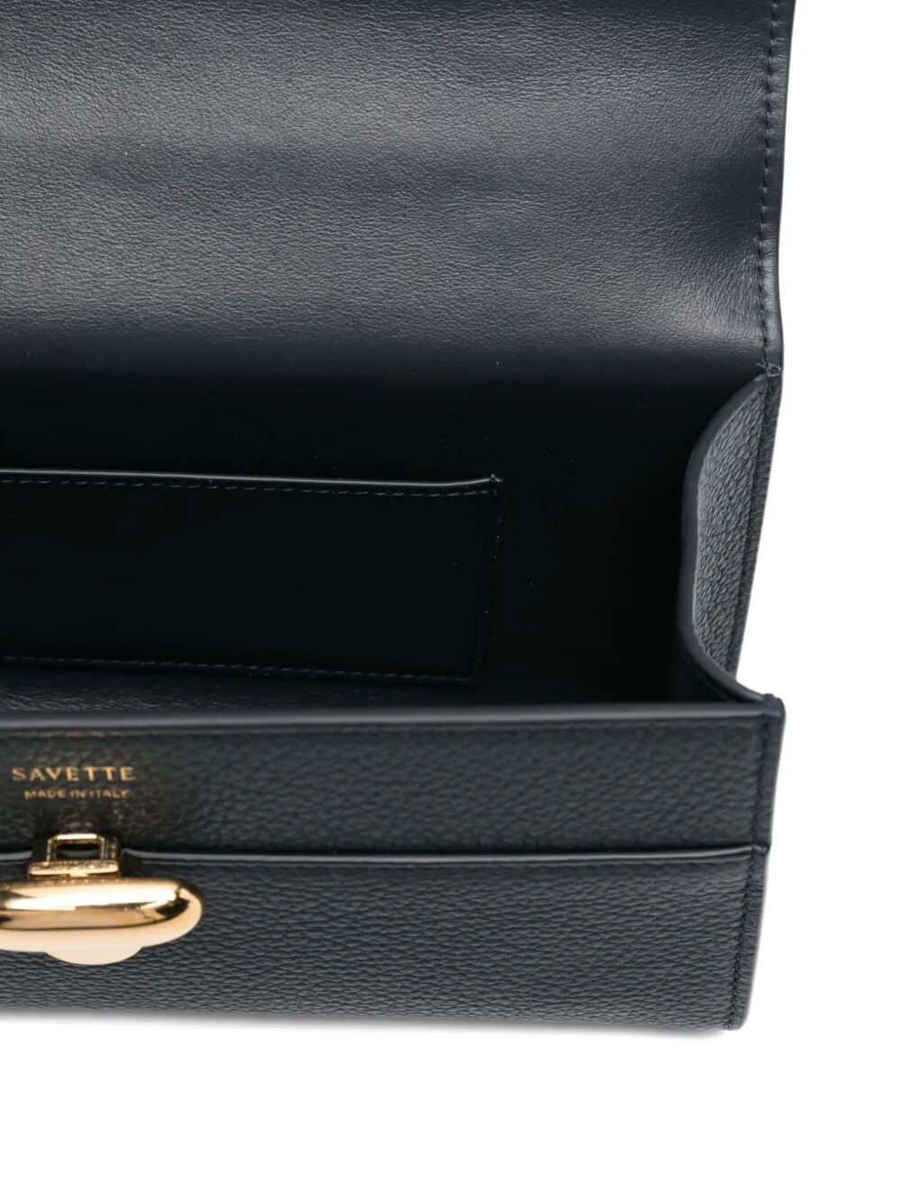 SAVETTE Mini Grained Leather Clutch