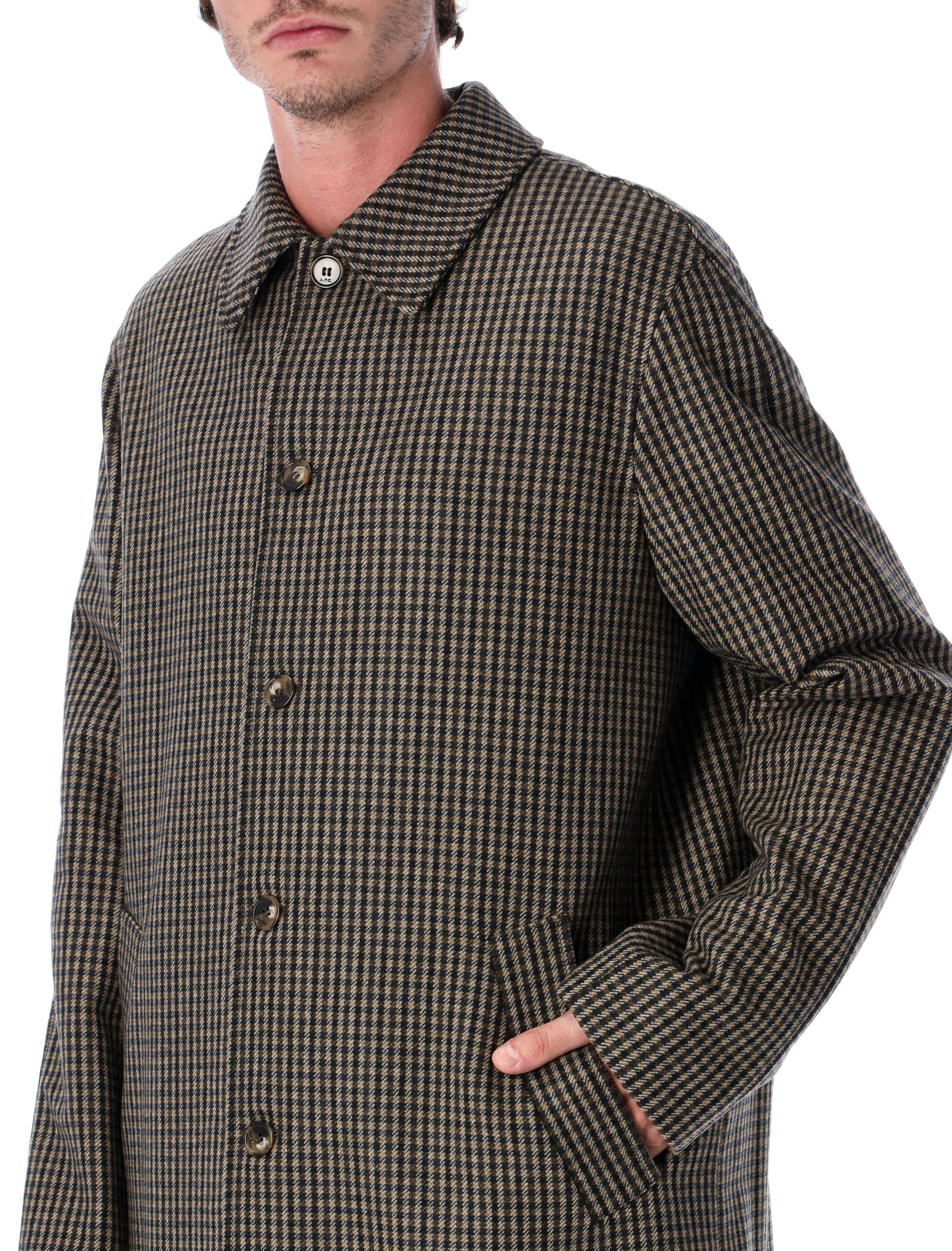 A.P.C. Prince of Wales Wool Jacket - Size L