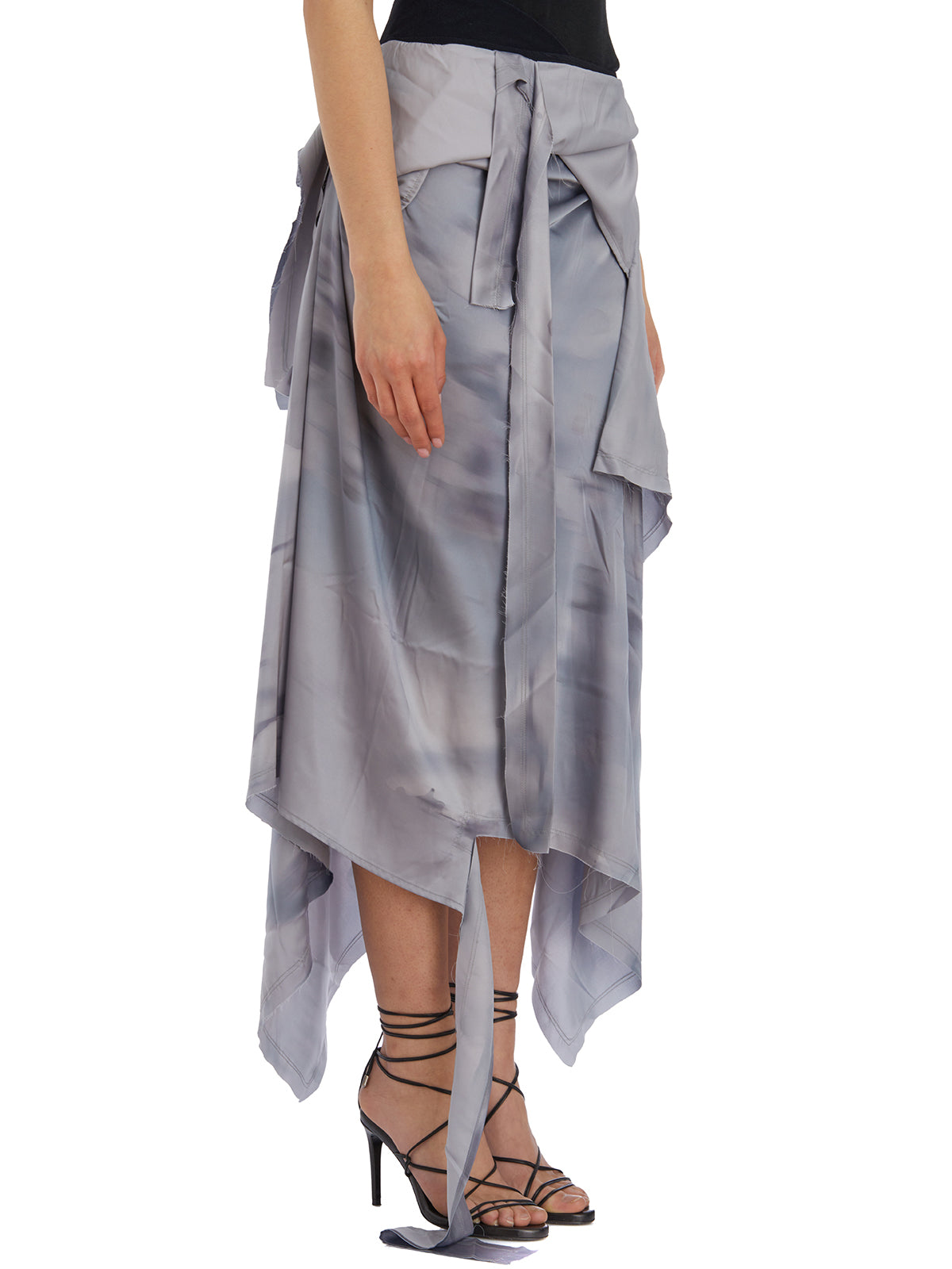 OTTOLINGER Satin Marble Effect Mini Skirt - Size S