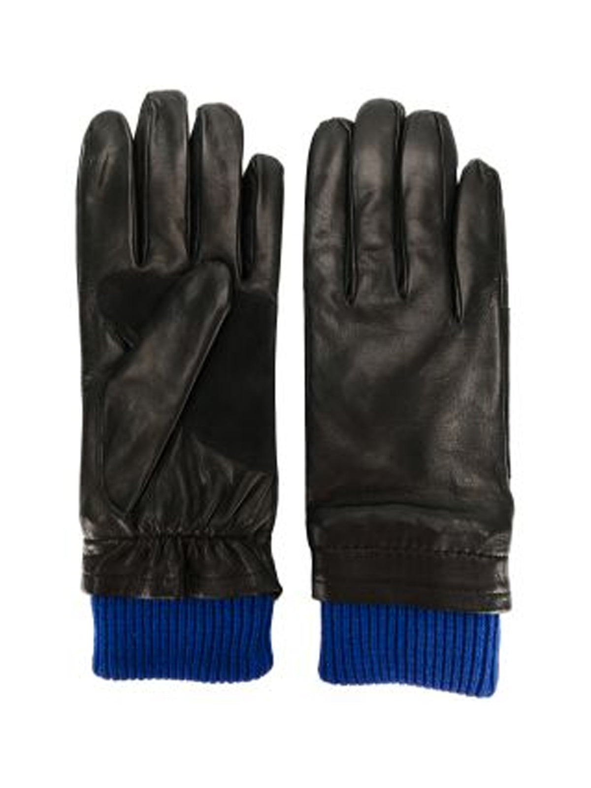 AMI PARIS Men's Leather and Wool Gloves for Fall 2017