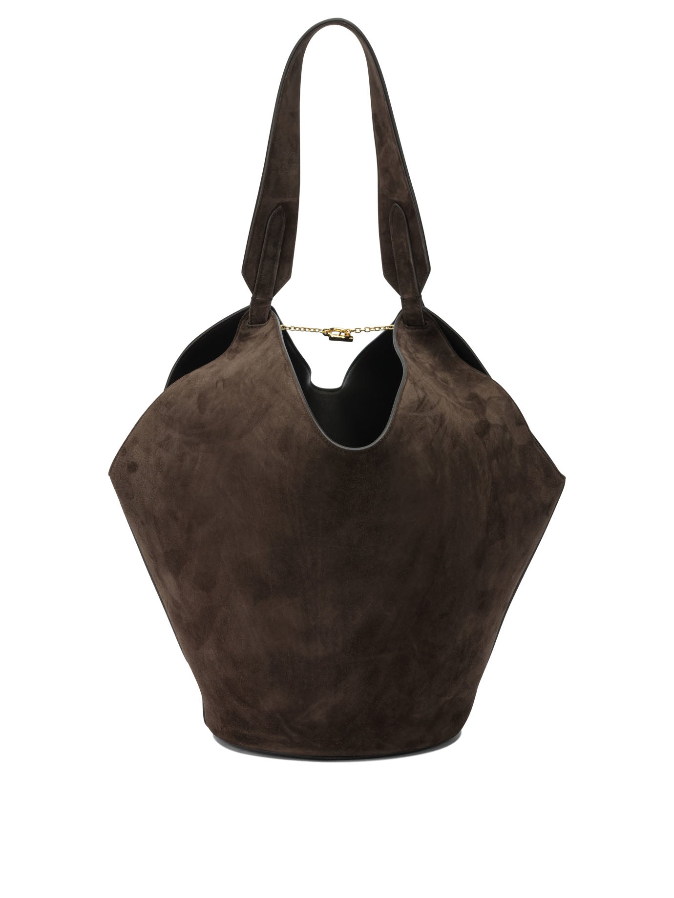 KHAITE Mini Leather Shoulder Tote Handbag