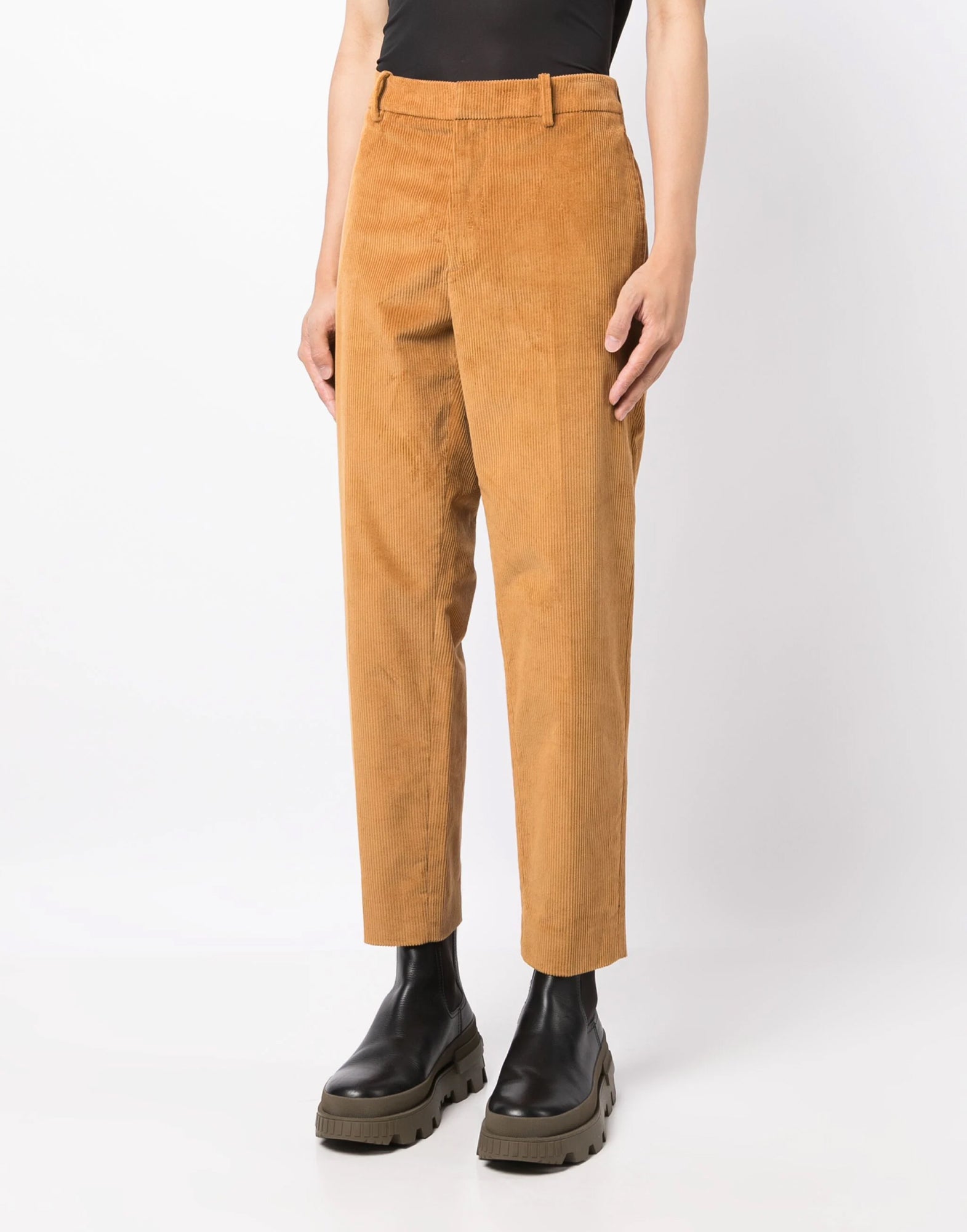 MONCLER Logo Patch Corduroy Pants for Men - FW24 Collection