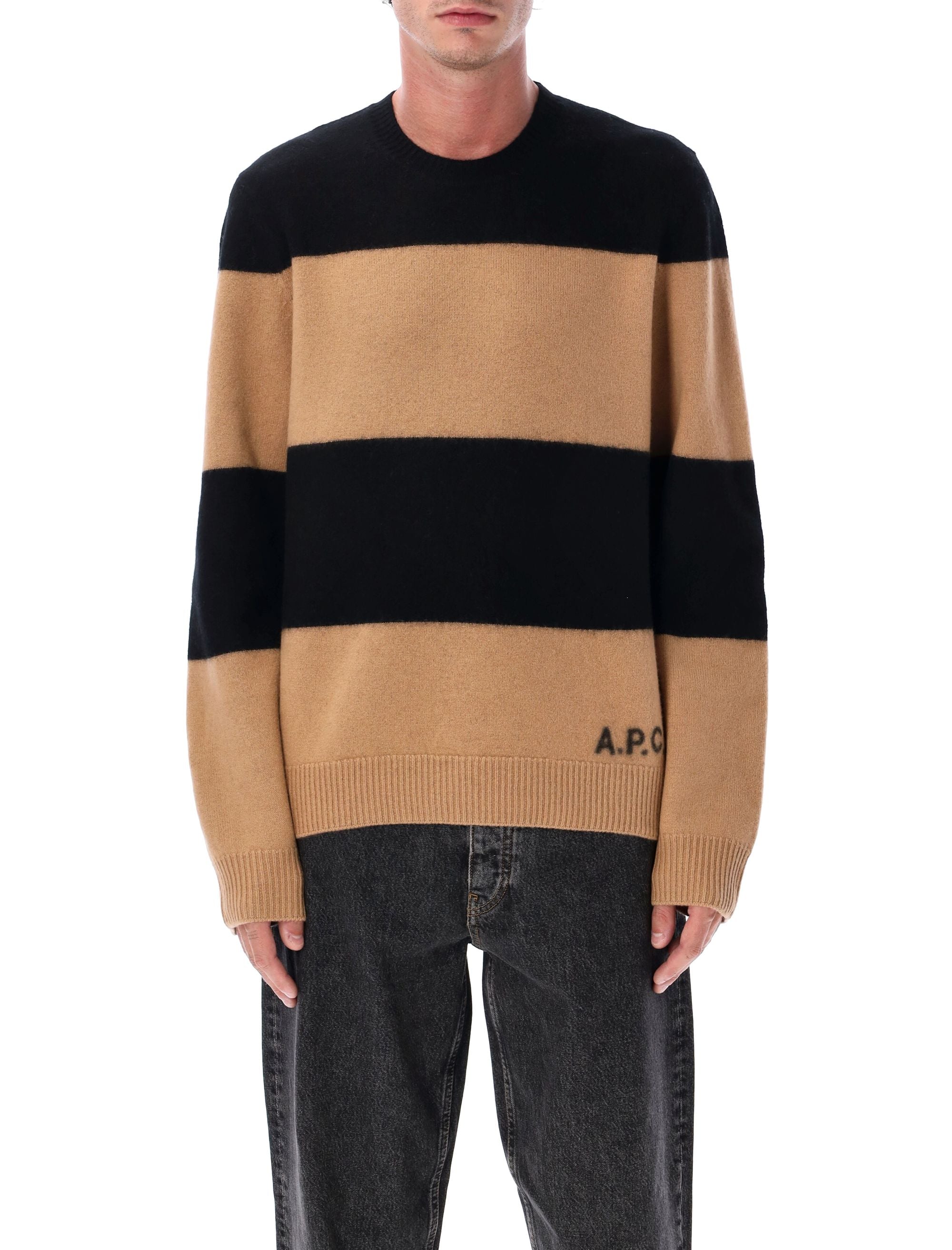 A.P.C. Men's Classic Striped Wool Jumper - Size L