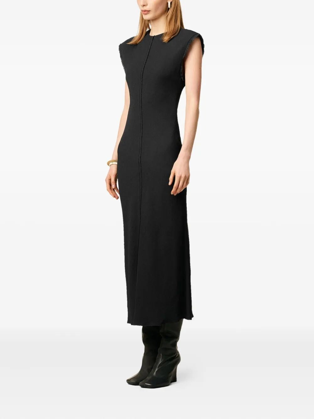 AMI PARIS Raw Edge Midi Dress for Women