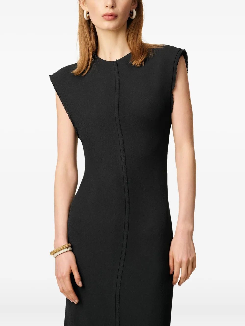 AMI PARIS Raw Edge Midi Dress for Women