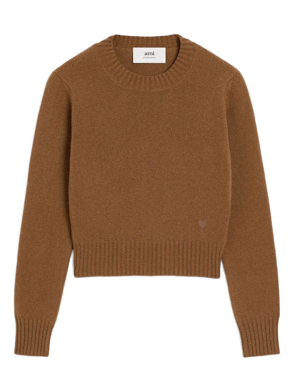 AMI Crew Neck Ribbed Sweater for Women - FW25 Collection
