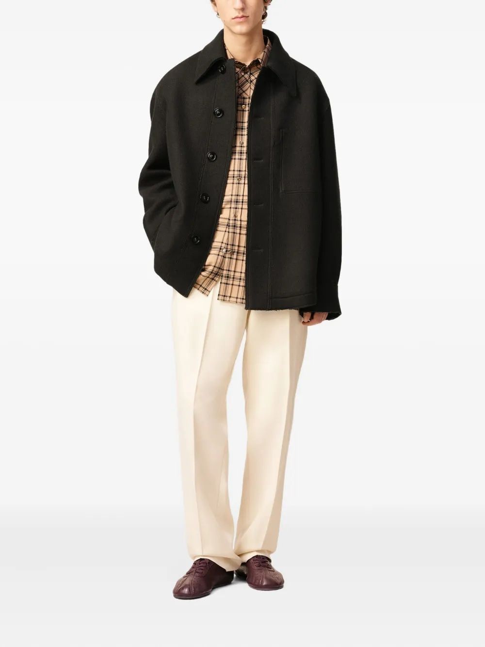 AMI PARIS Button-Down Wool Outerwear for Men