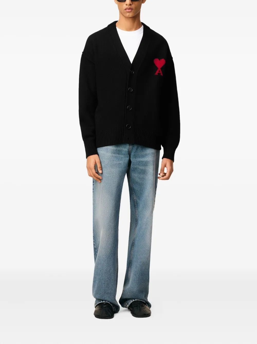 AMI PARIS Men's Cardigan for Fall/Winter 2025
