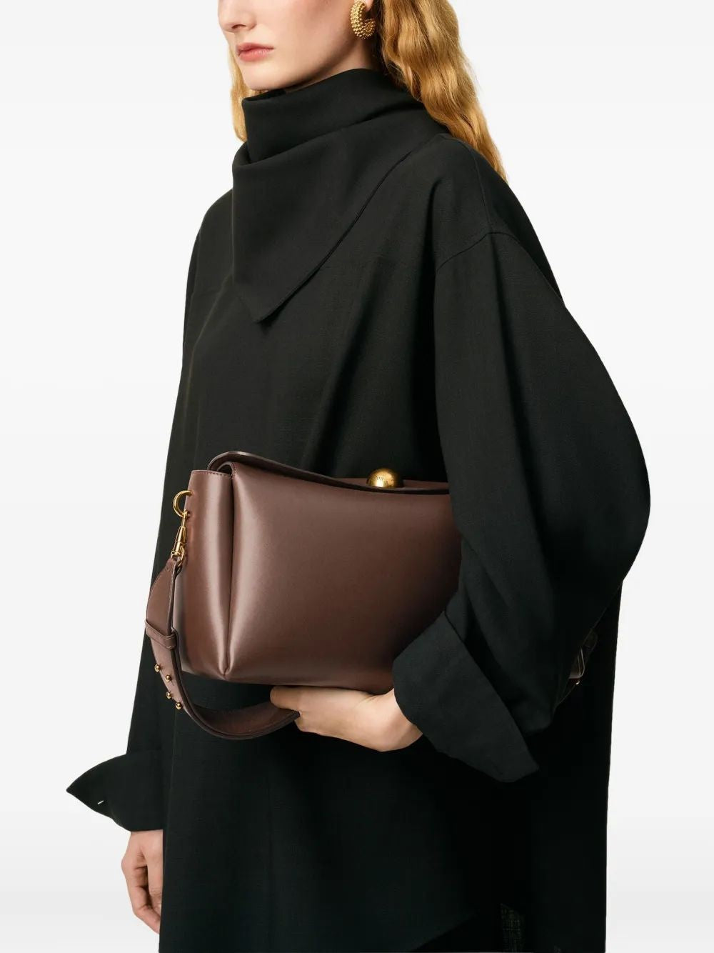 AMI PARIS Leather Pouch Handbag - Mini Size for Women