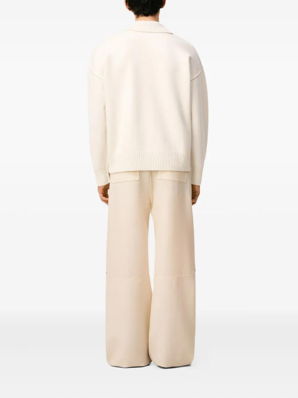 AMI PARIS Classic Button-Up Knit Sweater