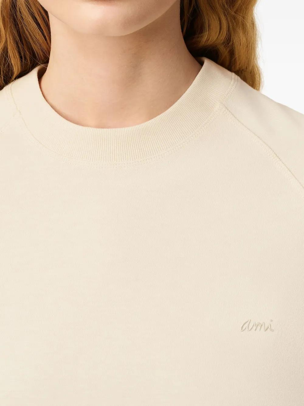 AMI PARIS Raglan Sleeve Embroidered T-Shirt