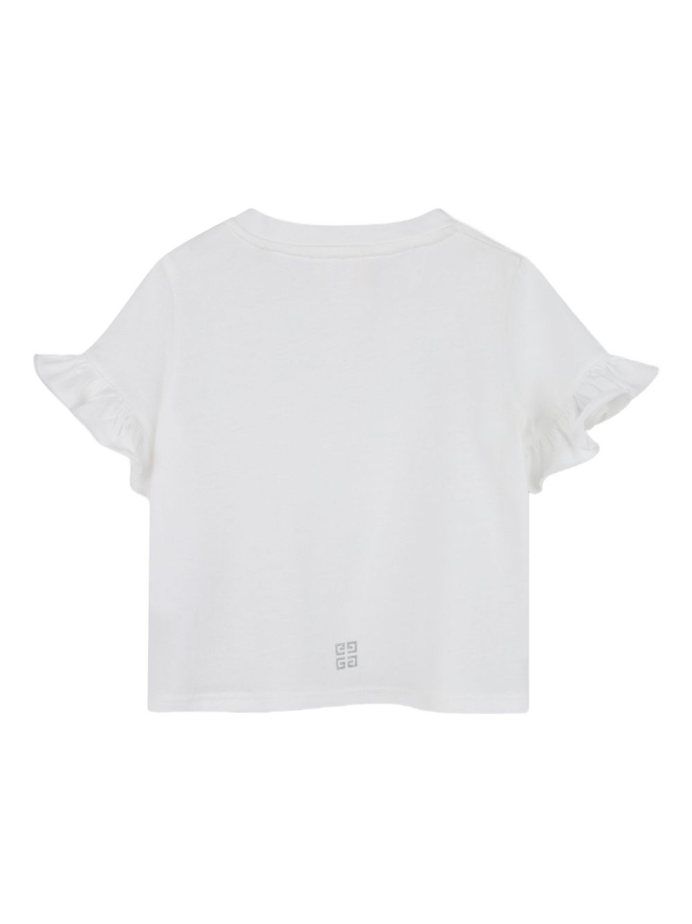 GIVENCHY KIDS Girls' Mini Logo T-Shirt with Ruffled Sleeves