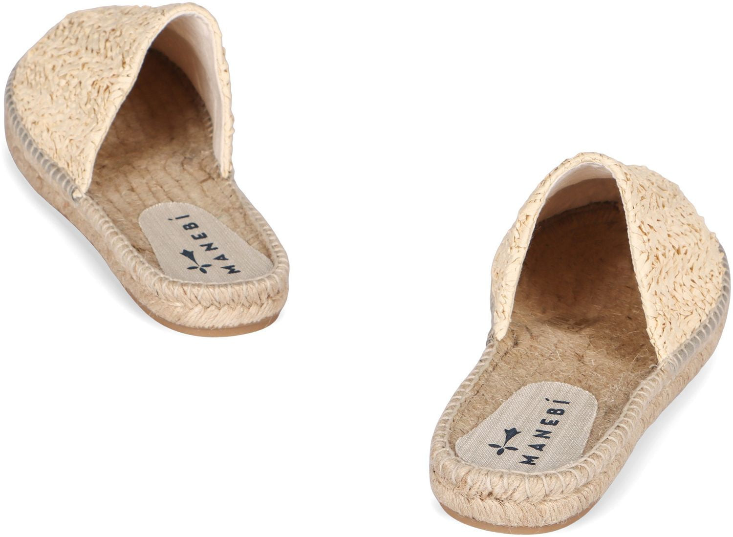 MANEBI Raffia Flat Sandals for Women