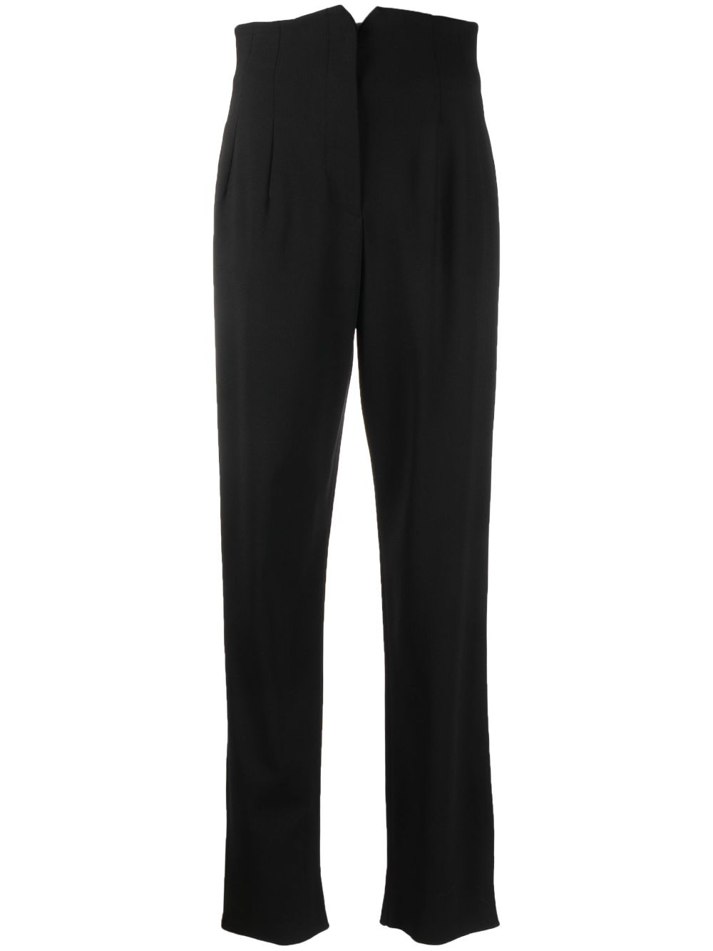 EMPORIO ARMANI Cady Straight Leg Trousers for Women - FW23 Collection