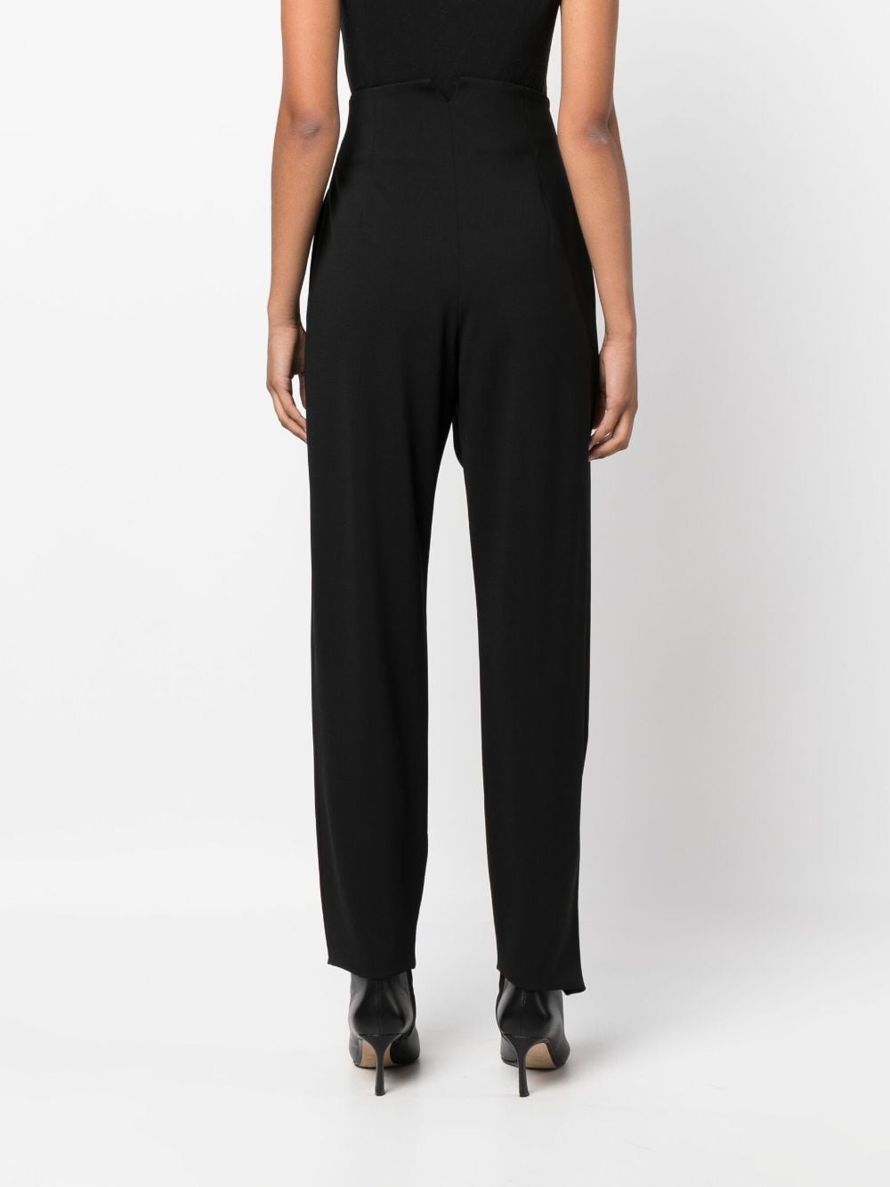 EMPORIO ARMANI Cady Straight Leg Trousers for Women - FW23 Collection