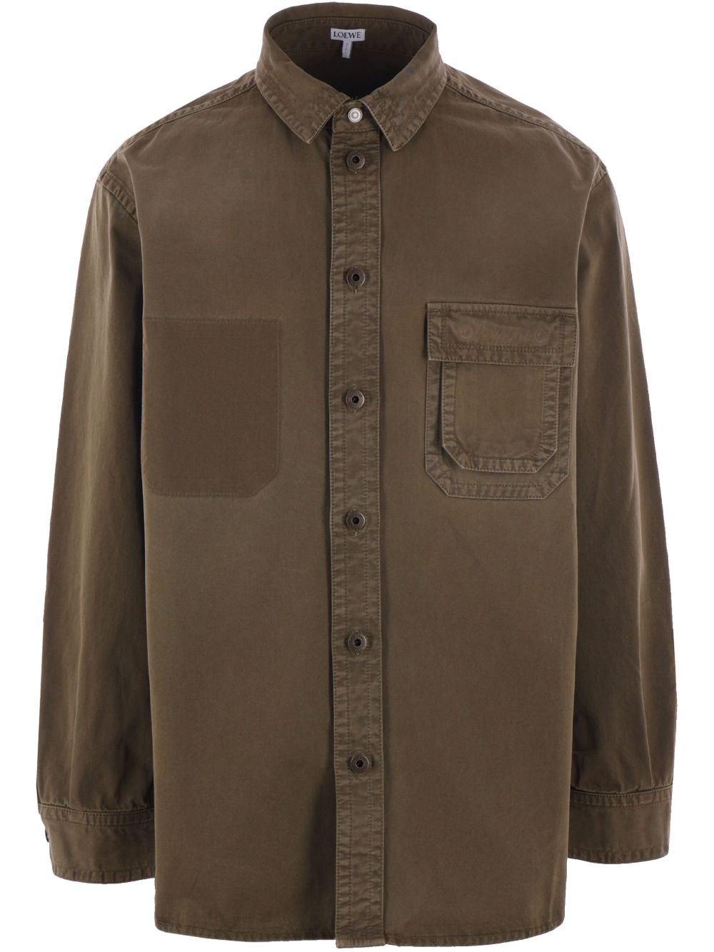 LOEWE Cotton Overshirt with Chest Pocket for Men