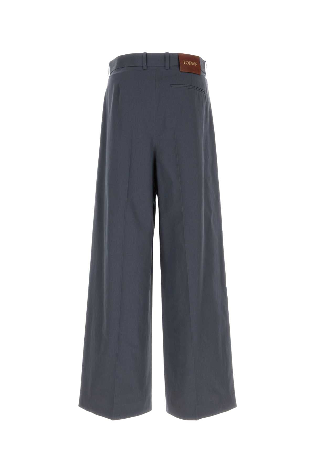LOEWE Cotton Pleated Trousers - Men's SS25