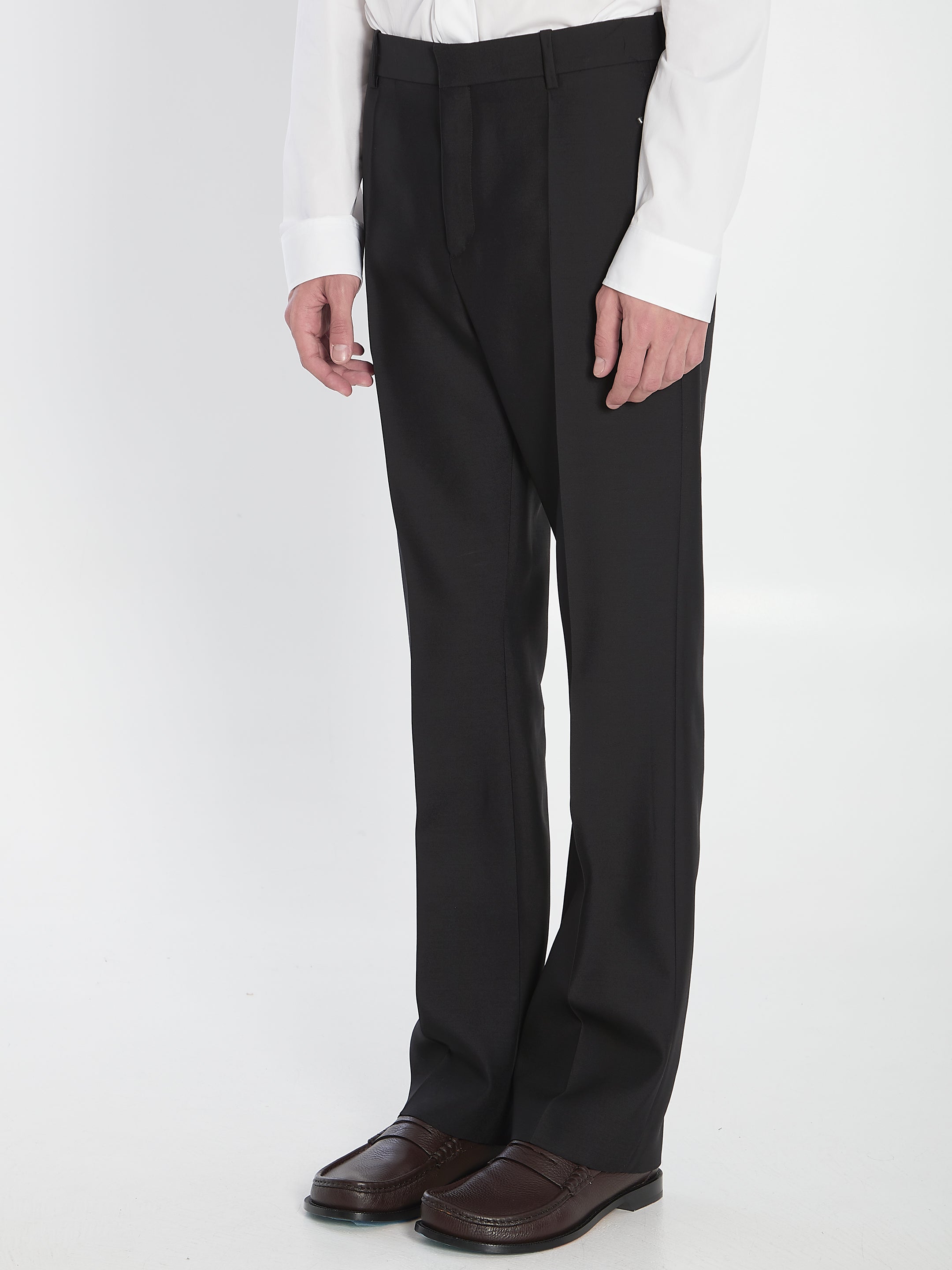 LOEWE Tailored Wool and Silk Trousers - Size 48 IT