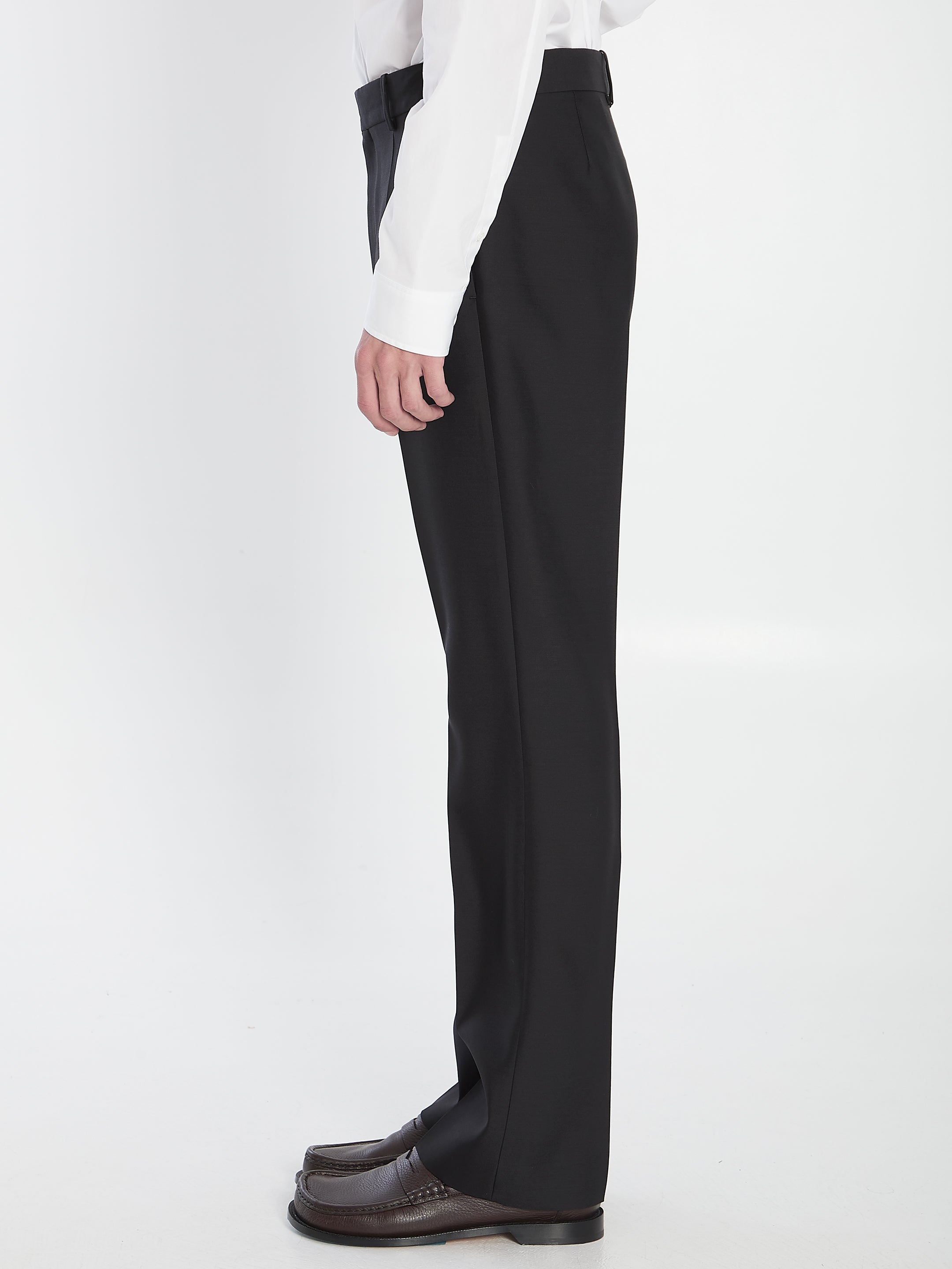 LOEWE Tailored Wool and Silk Trousers - Size 48 IT