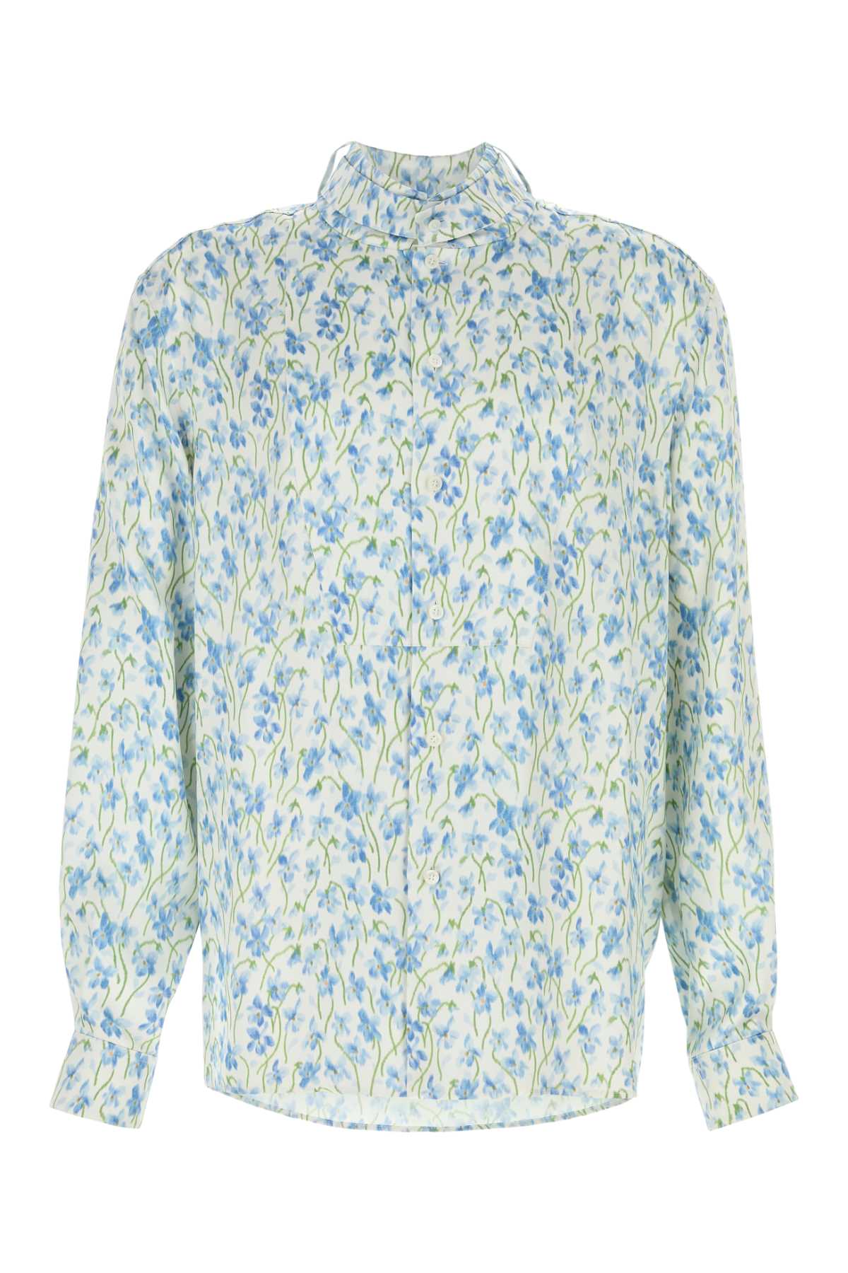 LOEWE Floral Printed Satin Shirt for Men - FW25 Collection
