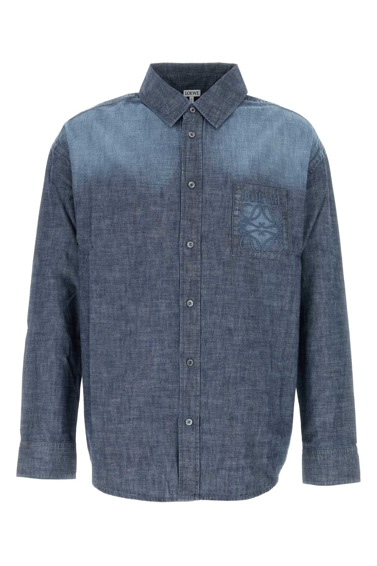 LOEWE Air Force Blue Chambray Shirt for Men