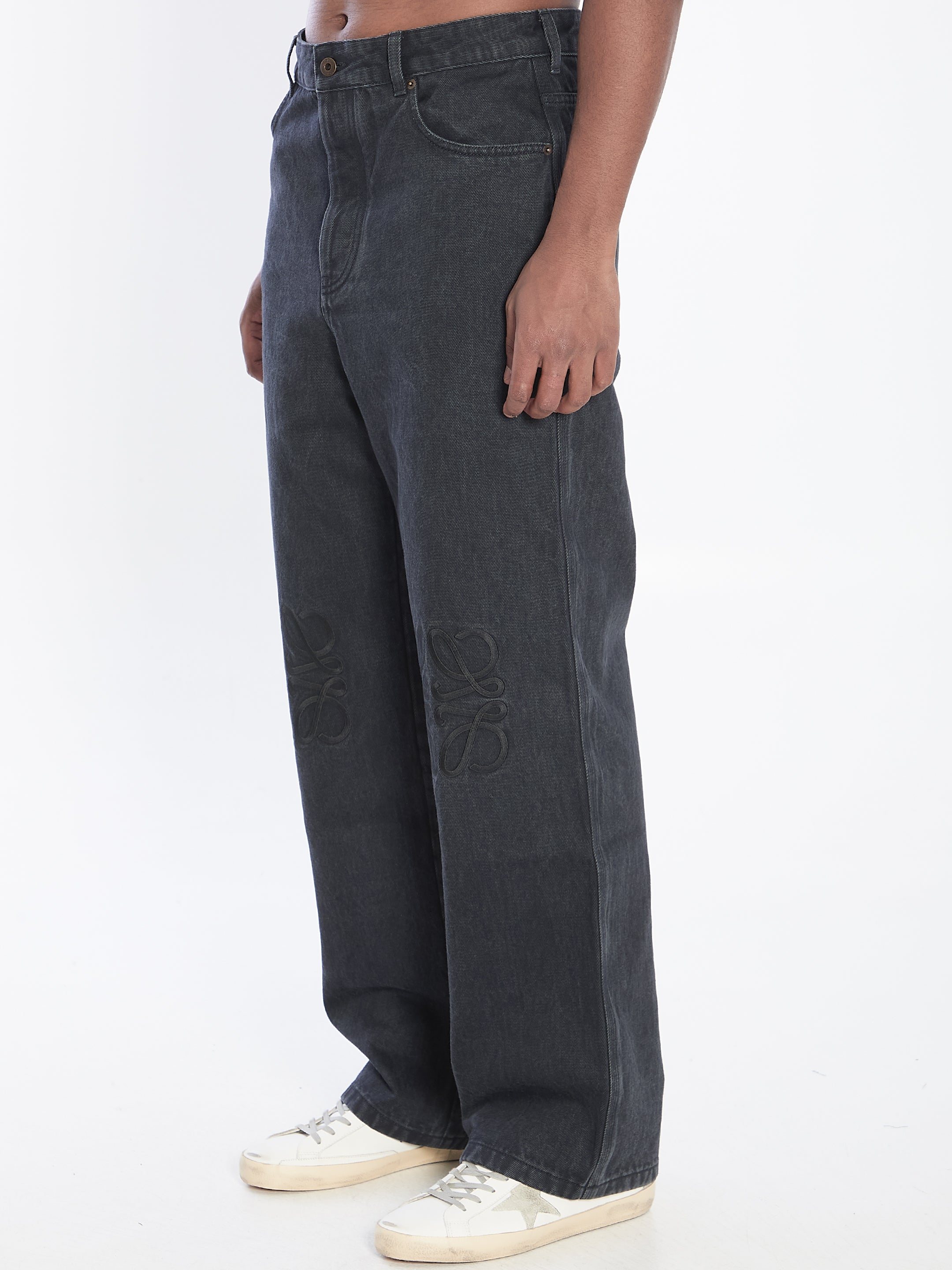 LOEWE Baggy Anagram Denim Pants - Size 48