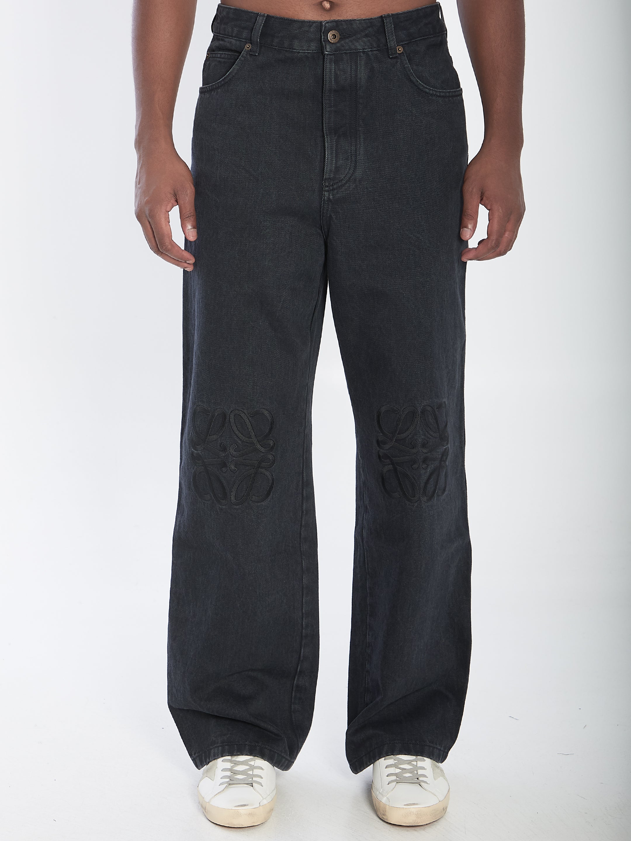 LOEWE Baggy Anagram Denim Pants - Size 48