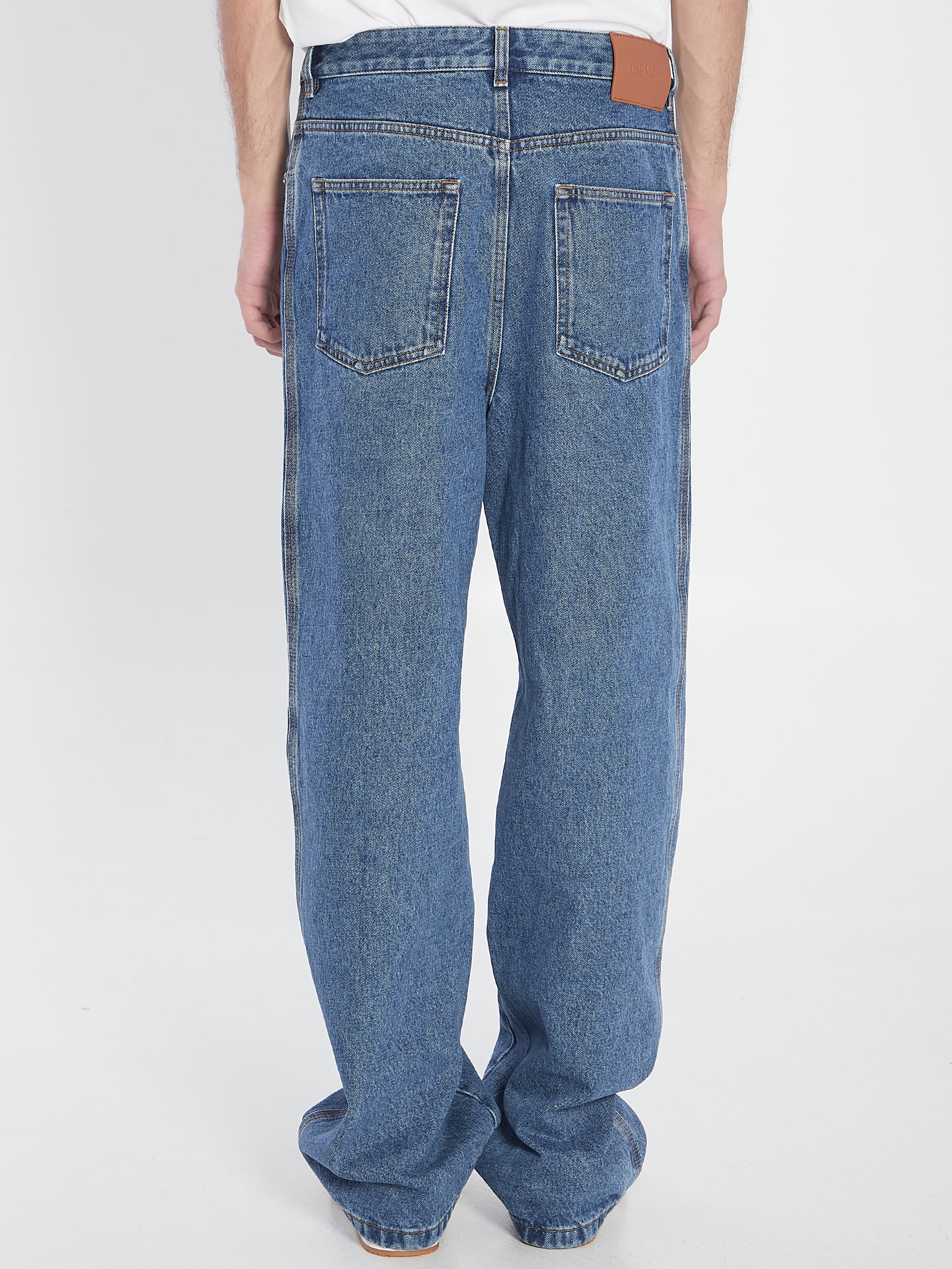 LOEWE Baggy Anagram Denim Jeans - Size 48