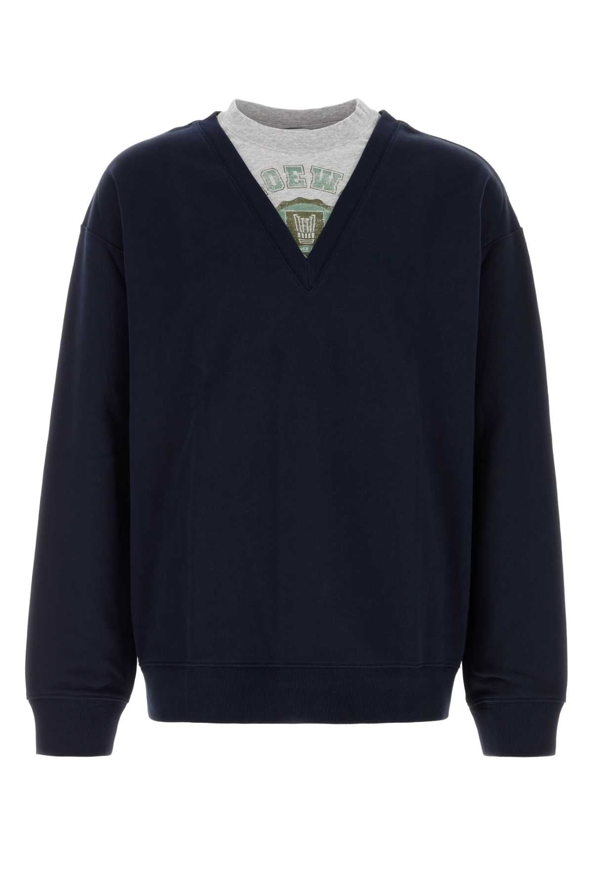 LOEWE V-Neck Cotton Sweatshirt for Men