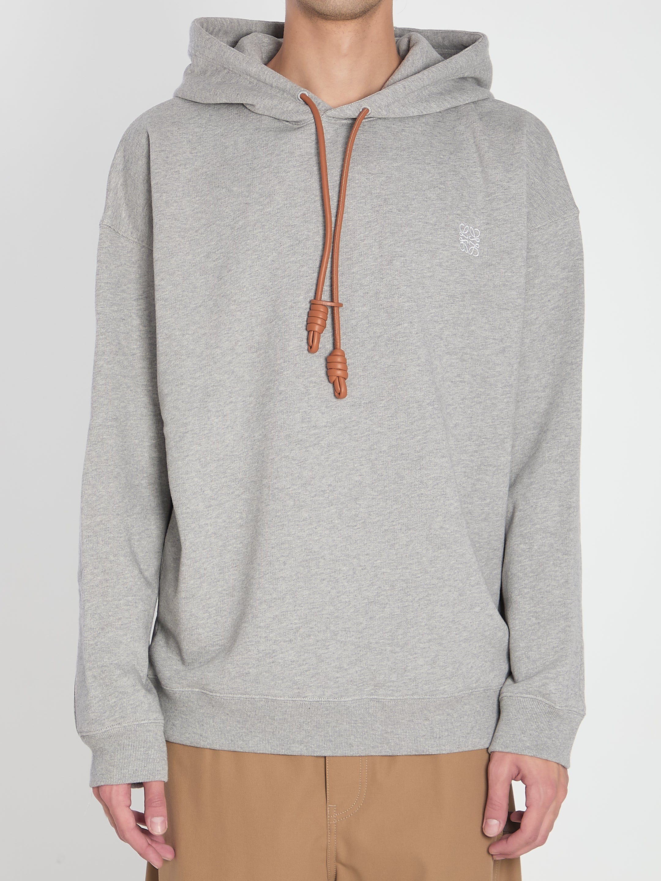 LOEWE Relaxed Fit Hoodie with Anagram Logo - Size L