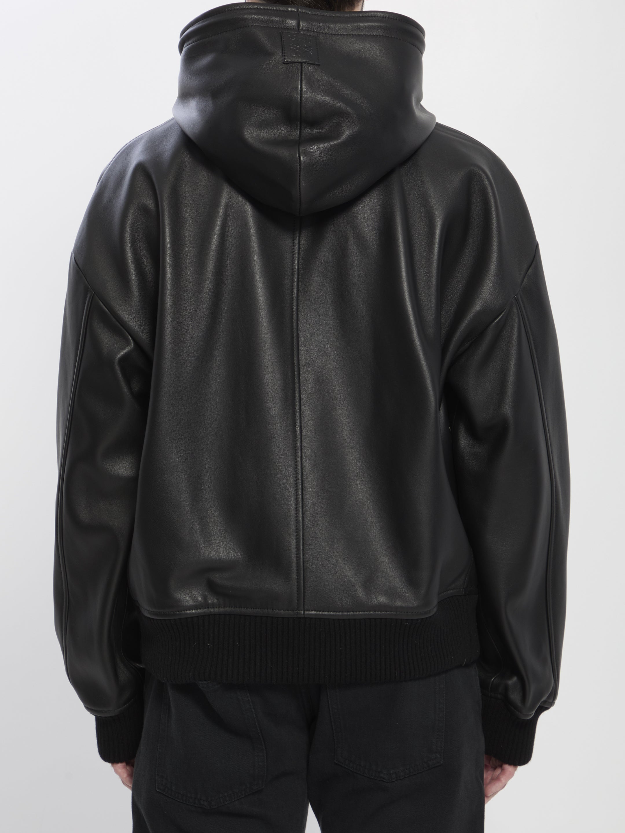 LOEWE Relaxed Fit Lambskin Nappa Jacket with Hood - Size 50 IT