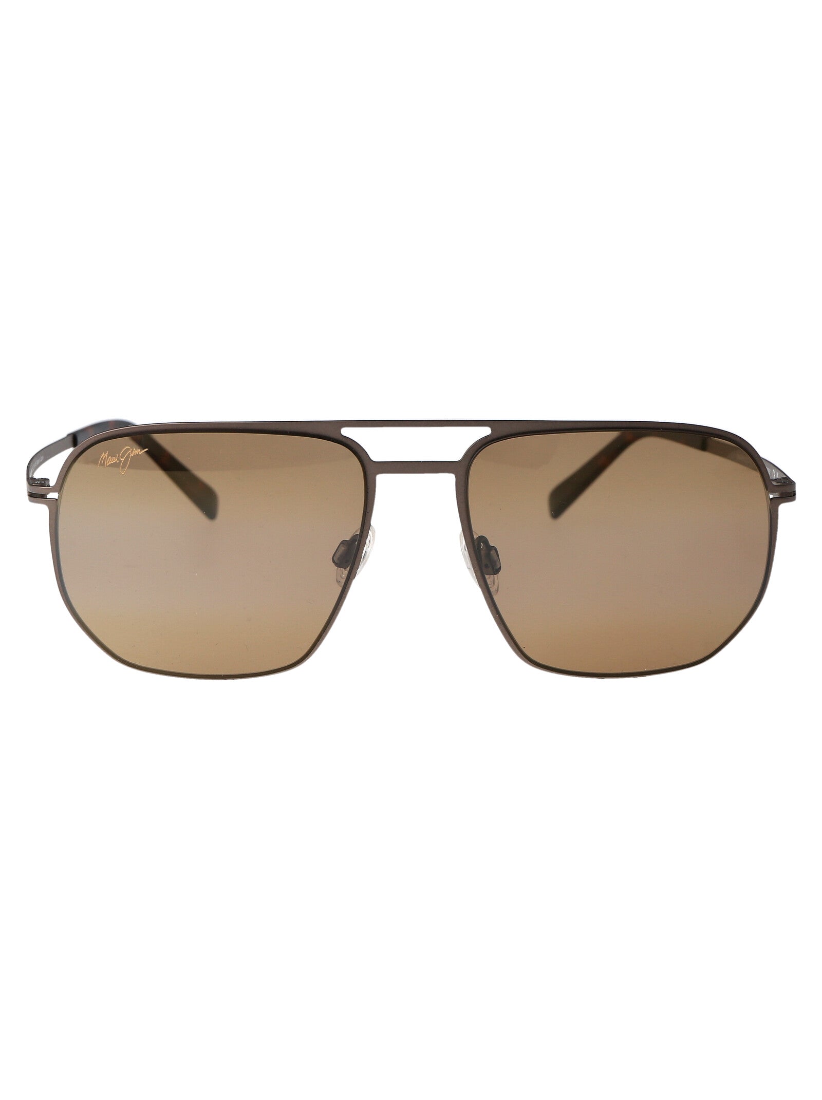 MAUI JIM Satin Sepia Metal Sunglasses for Men - Sharks Cove